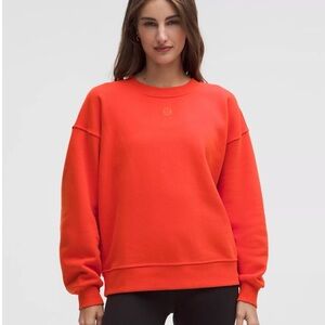 Lululemon Perfectly Oversized Crew Fleece in Sunburst Orange, Size XS